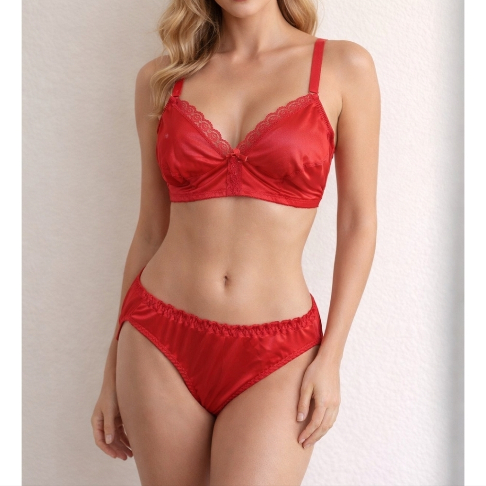 Red Bra and Panty Set